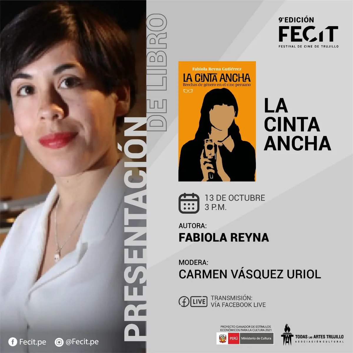 criticademonica's tweet photo. Se vienen estas presentaciones de publicaciones sobre #CinePeruano en el Festival de Trujillo. El martes estaré conversando sobre María Wiesse en Amauta. Vía FB Live del Festival. #Fecit
https://t.co/t0FDKNRsYU https://t.co/OvXziPCBnz
