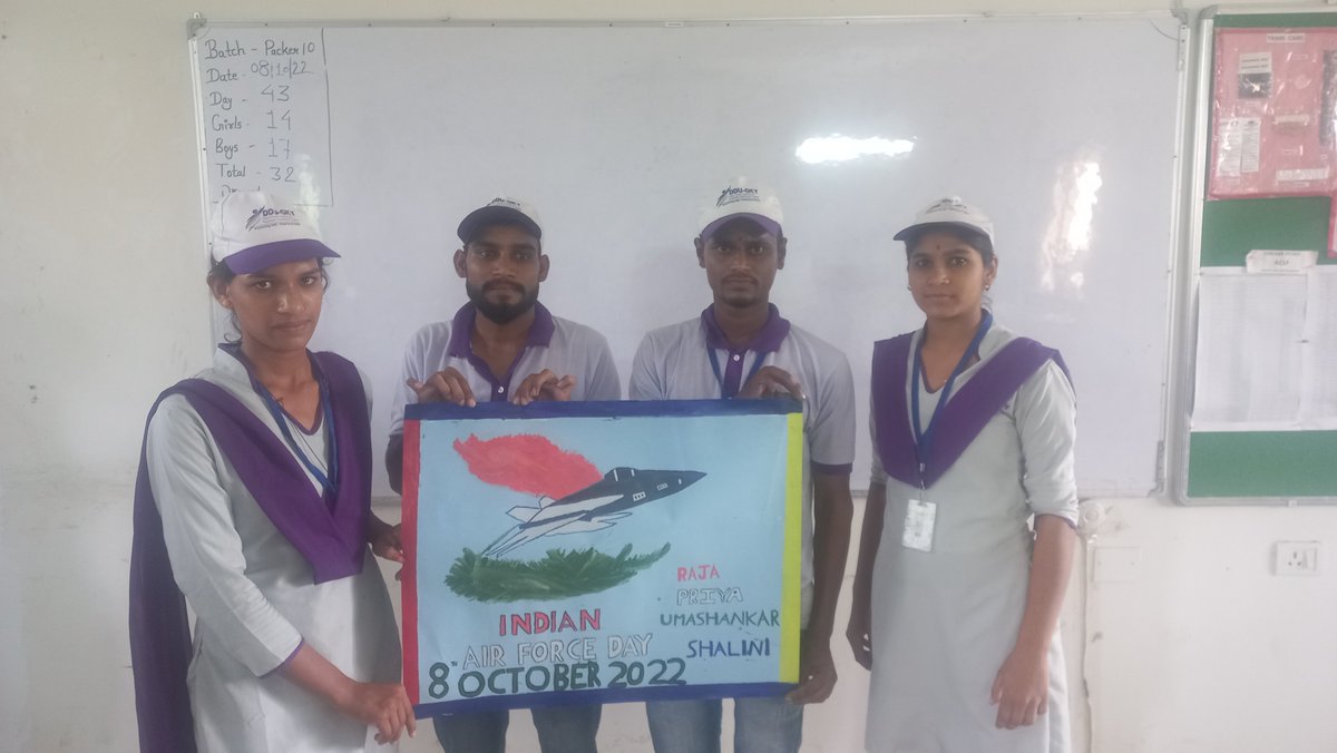 TridentCares's tweet photo. This is how we, at #TridentFoundation, celebrated #AirForceDay.
Saluting the warriors of the nation. #JaiHind! https://t.co/3tdGZBtS50