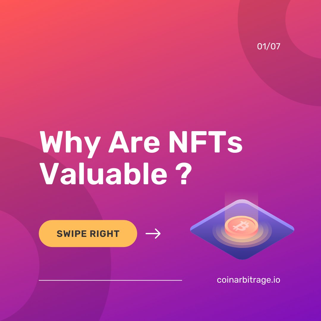 CoinArbitrageio's tweet photo. Why are NFTs Valuable??

Join our Telegram group for any questions , feedback or just to say hi to everyone and to be a part of our daily growing Family! PART 1

#cryptocurrency #arbitrage #crypto #blockchain #cryptonews #cryptotalk #nft https://t.co/DgBWzHVrLB