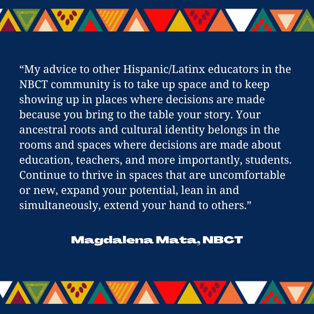 MrsMata_NBCT's tweet image. Thank you @NBPTS for giving me the opportunity to share my voice. #HispanicHeritageMonth  #AccomplishedTeaching @TexasNBCT #TXed #TexasNBCT