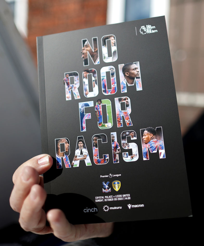 premierleague's tweet photo. There is No Room For Racism. Anywhere.

#NoRoomForRacism https://t.co/4MY1JFXbun