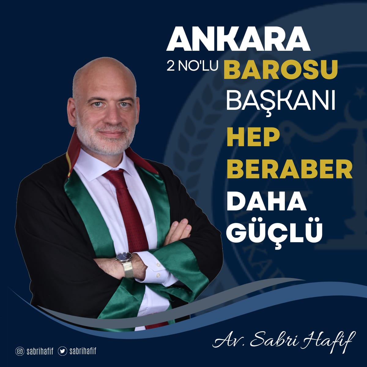 sabrihafif's tweet photo. Değerli Meslektaşlarım,
1. Olağan Genel Kurulumuzu tamamlamış bulunmaktayız. Seçim sonuçları itibariyle Ankara 2 No'lu Barosu Başkanlığımı duyurur, destekleriniz için teşekkür ederim. Yeni dönemin hayırlara vesile olmasını diliyorum.

Ankara 2 No'lu Barosu Başkanı
Av. Sabri HAFİF https://t.co/L7cumyEXck