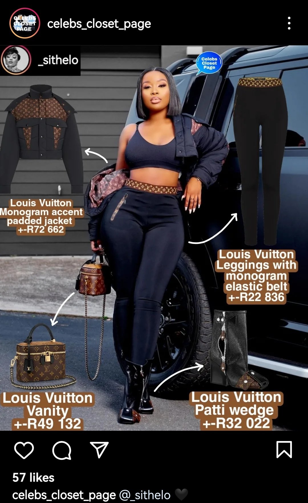 Louis Vuitton Monogram Accent Padded Jacket