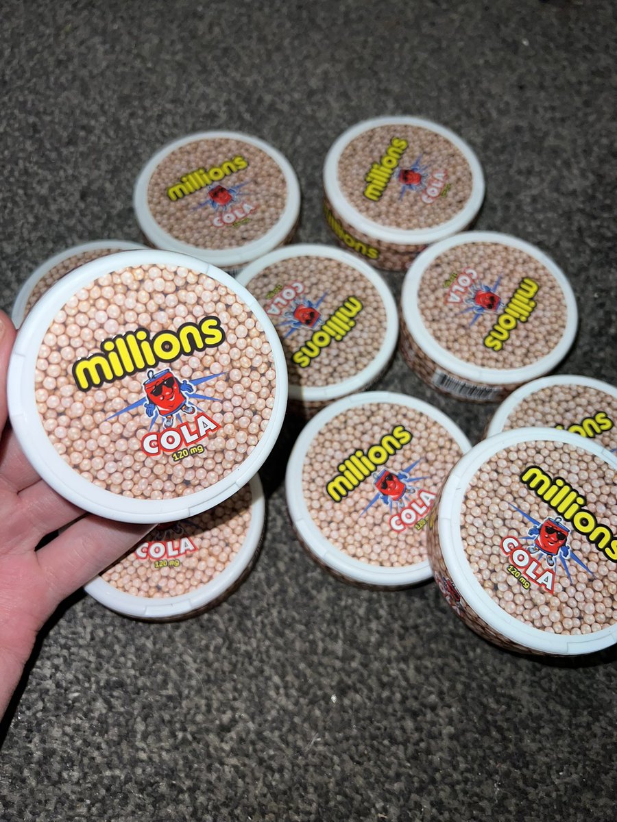 SnusManchester's tweet image. Millions bubble gum &amp;amp; cola 120MG😮‍💨🤯😍 Now available 📦 📤 #snus #millionssnus #nicotine #snuspods #sibs #siberiasnus #killa