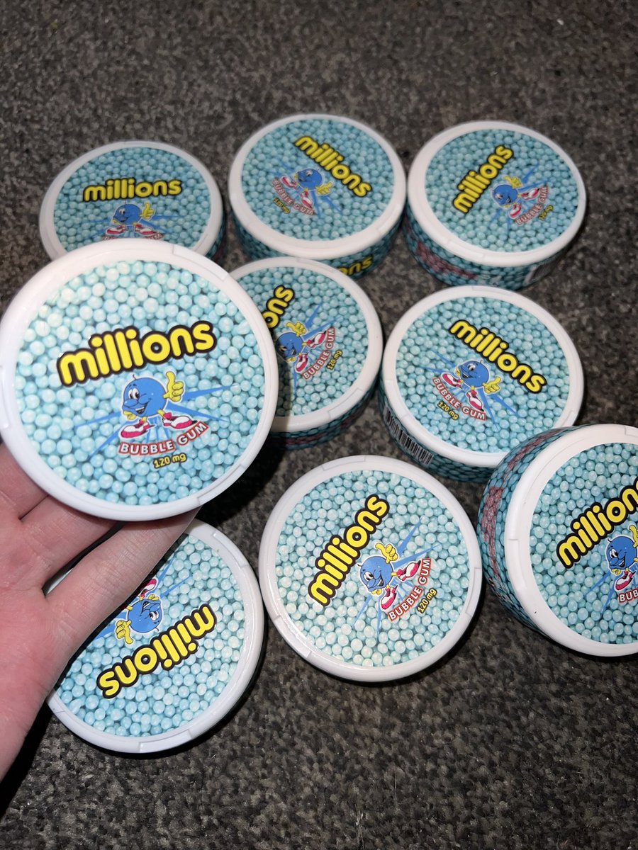SnusManchester's tweet image. Millions bubble gum &amp;amp; cola 120MG😮‍💨🤯😍 Now available 📦 📤 #snus #millionssnus #nicotine #snuspods #sibs #siberiasnus #killa