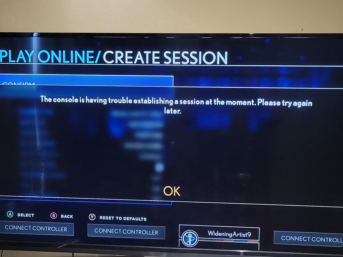 manningr's tweet photo. @RockBand @gulfergulfer Can you fix it so that we can play online once more? https://t.co/E22xRZQWiQ