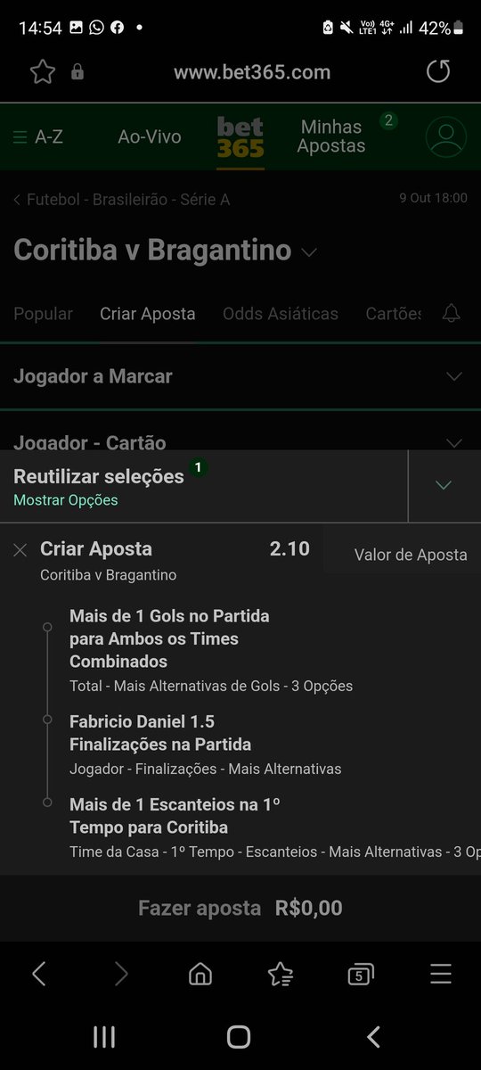 CinhoTips's tweet image. Coritiba x Bragantino 18:00
odd 2.10
bet365.com/#/AC/B1/C1/D8/…