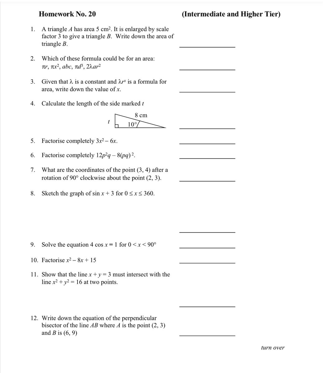 Going back some years - who remembers the GCSE Maths Quickies Homework Sheets? A set of 20 still available on the emporium

mathsemporium.com/07-quickies-ho…