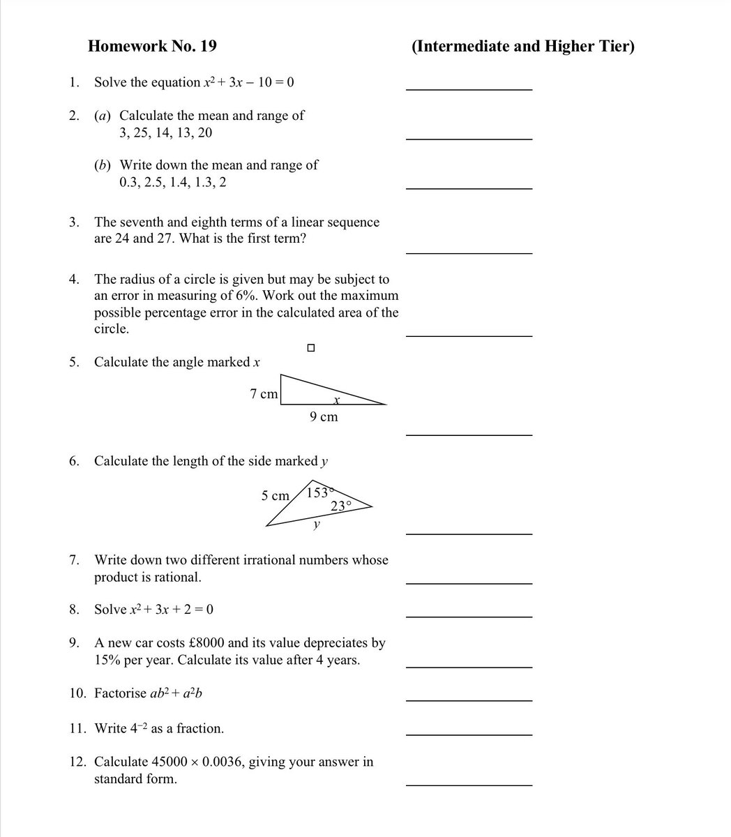 MathsNot's tweet photo. Going back some years - who remembers the GCSE Maths Quickies Homework Sheets? A set of 20 still available on the emporium

https://t.co/PAFpM0xHDg https://t.co/eJagTquGen