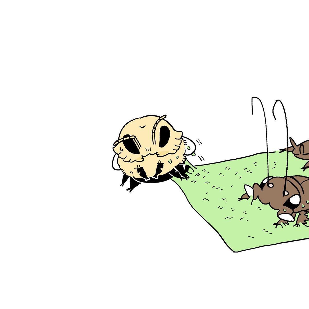 no humans white background bug simple background pokemon (creature) grass sweat  illustration images
