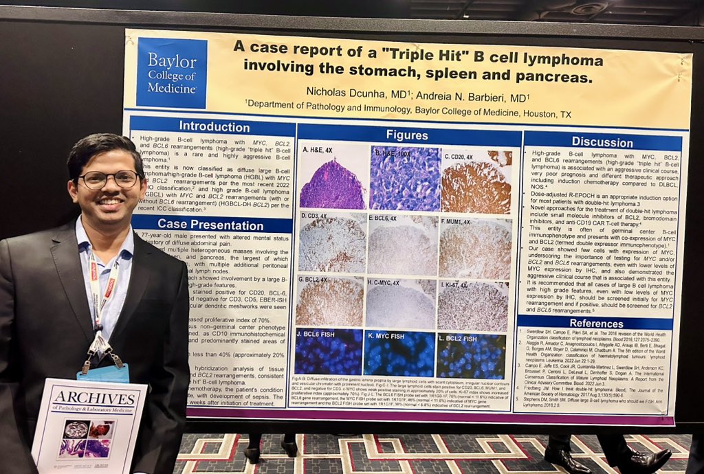 BCM_PathRes's tweet photo. First day of poster presentation at #CAP22 We’re so proud of our residents! @mcbailey_md @DDdcunha https://t.co/V85jaWDKHh