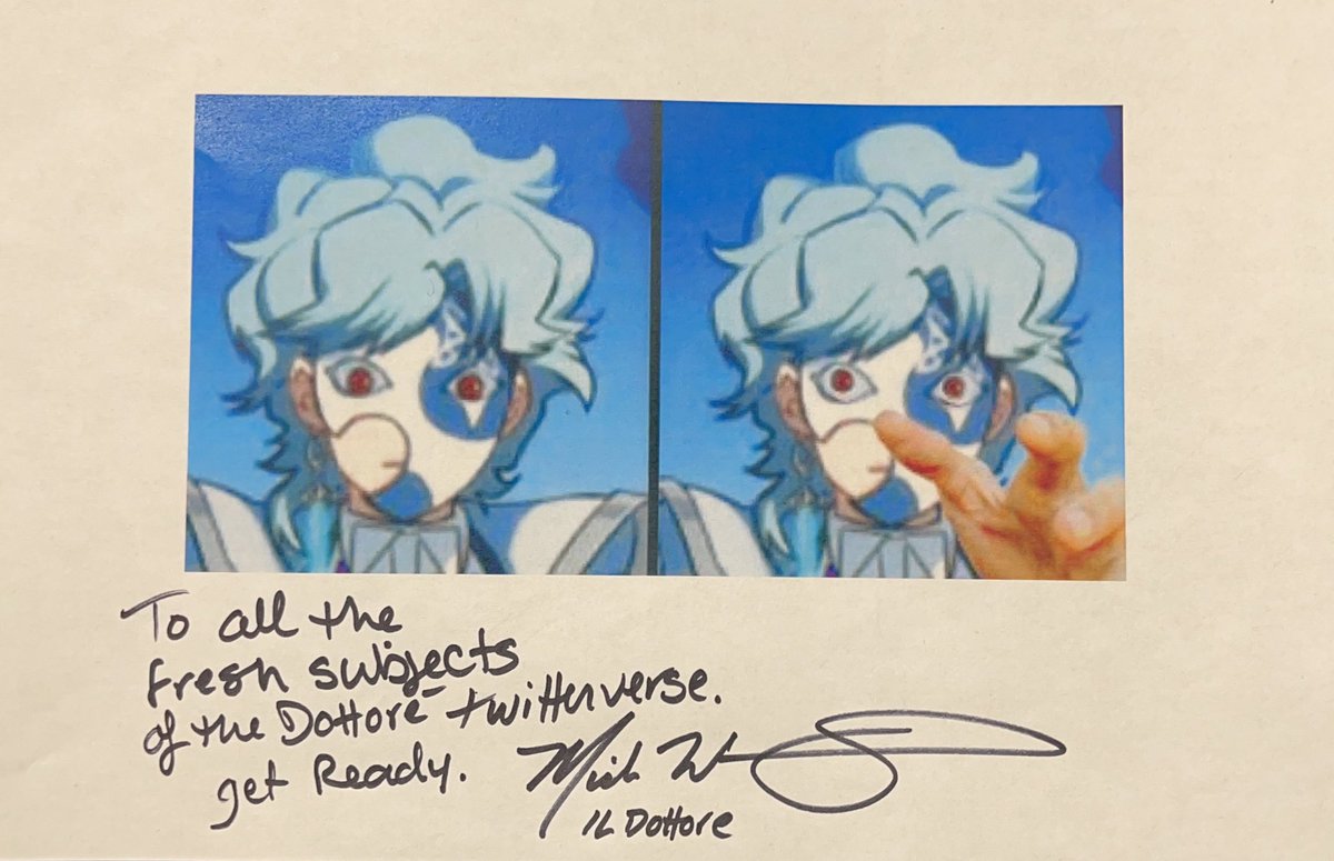 pierroswife's tweet image. @MickWingert THANK YOU SO MUCH!! absolutely amazing performance as dottore! (freaked out a lot but i was just super excited to meet the VA of a character i’ve been waiting for, for a very long time :D)