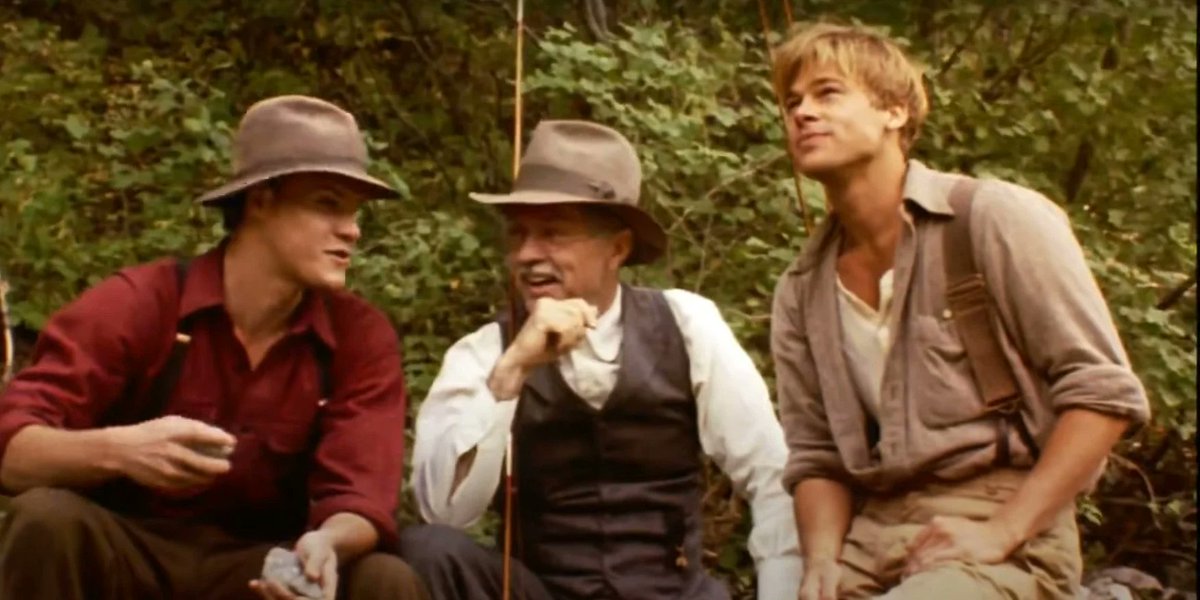 aresluoga's tweet photo. 30 years ago today, the family drama film, #ARiverRunsThroughIt, directed by #RobertRedford, adapted by #RichardFriedenberg from the autobiographical novella by  #NormanMaclean, and starring #BradPitt, #CraigShaffer, #EmilyLloyd, and #TomSkerritt, opened in US theaters. https://t.co/i69Xrqp3Wq