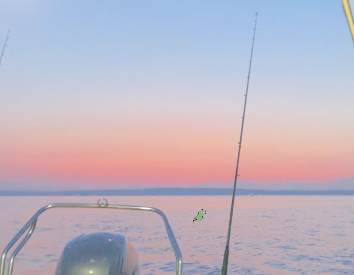 SadDinosNFT's tweet photo. We went boating last night and saw a wild Sad Dino!! 🦖🫢 https://t.co/W70tH5aXta