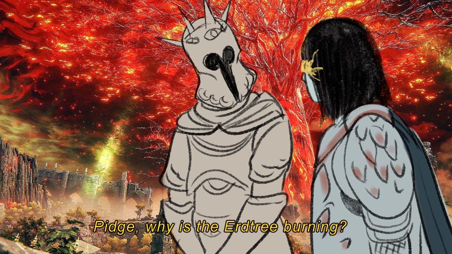 dovahcaine's tweet image. let me in to the erdtree i am completely fine and normal