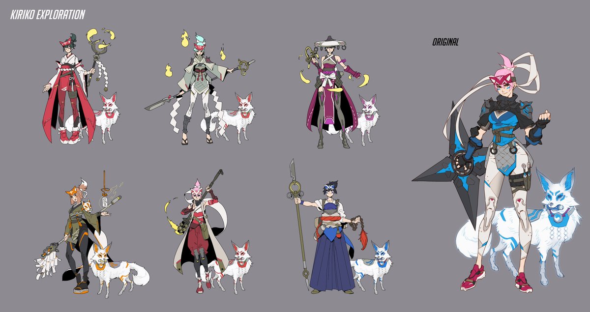 Concept art for Kiriko from #Overwatch2 🦊⛩️🗡️