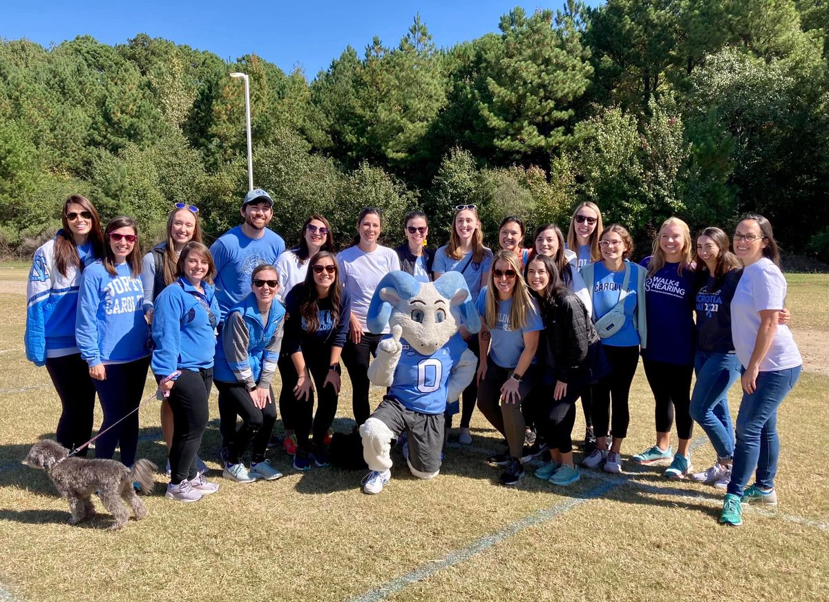 UNC_ENT's tweet photo. This #UNCTeam had a great time at the #Walk4Hearing today! Special thanks to Rameses Junior for bringing some extra Carolina spirit today!  👂👃🗣️

#TarHeelsintheWild #OneGreatTeam #Audiology #ENT #UNC #cochlearimplant #hearingaid #implantabledevices #hearinghealth #UNCCITeam https://t.co/o2nSq7II3P