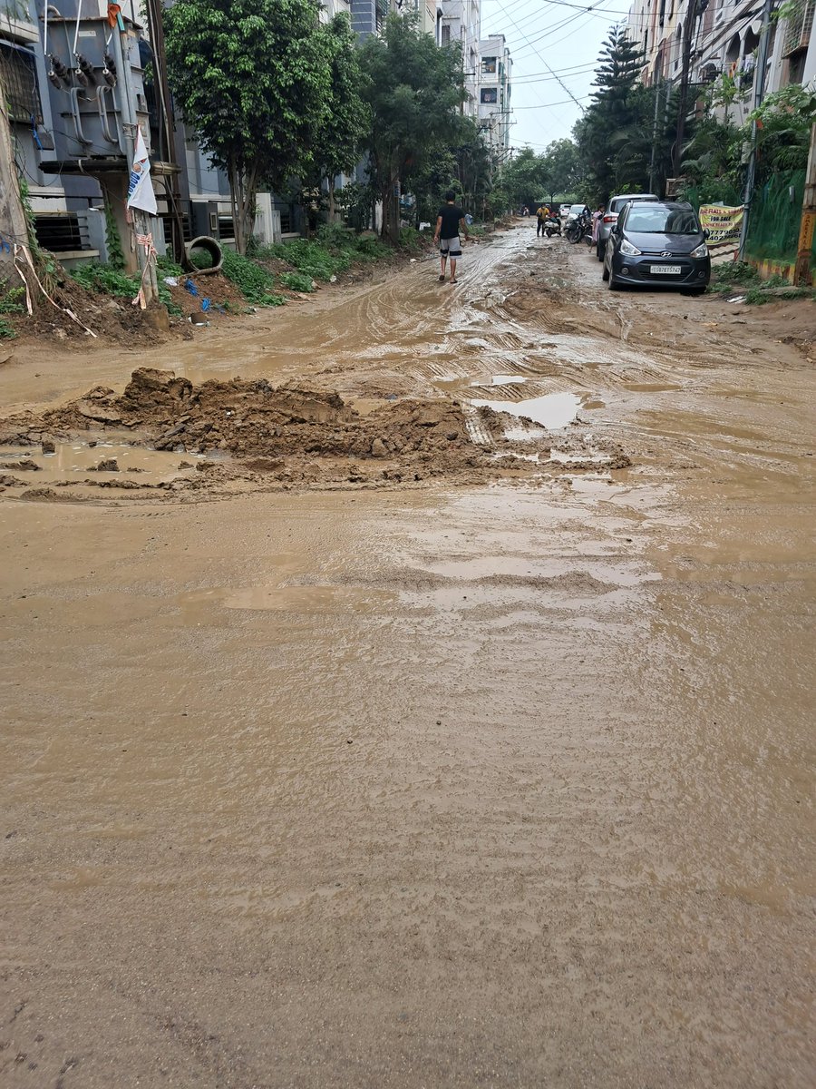 jeeth1981's tweet photo. @MC_Nizampet NMC has least bothered about citizens problem. We the Taxpayers raised multiple complaints about damaged roads and pot holes in entair colony due to laying drainage and manjeera pipe lines but ignored to do patch work even after 10months of work completion. https://t.co/Hl6l1OotUw