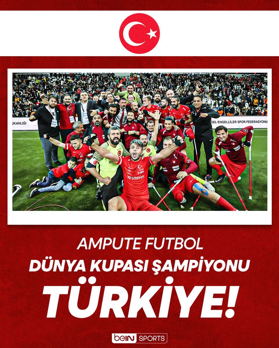 🇹🇷 Ampute Futbol Milli Takımımız, Dünya Kupası şampiyonu! #BizimÇocuklar