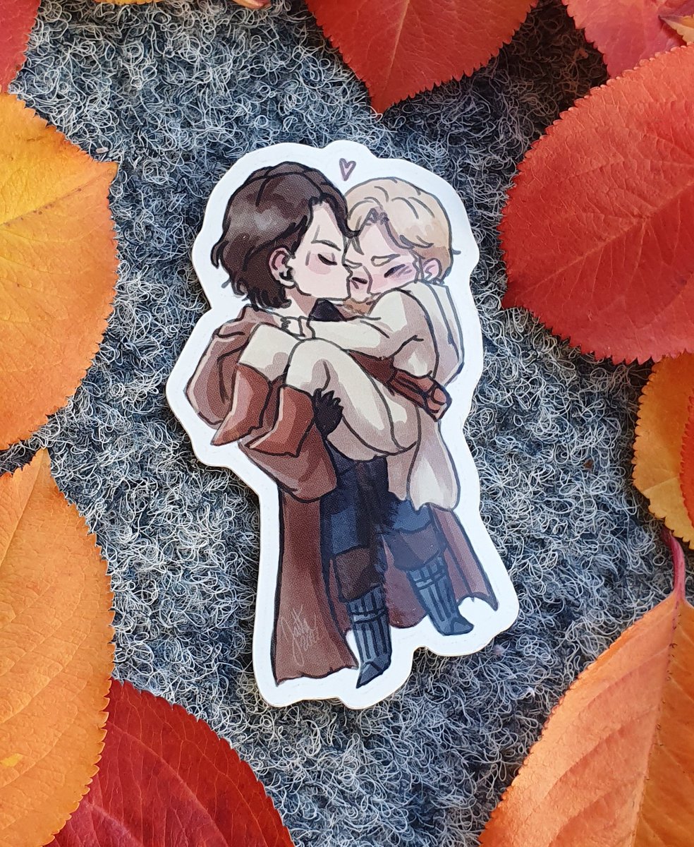LadyDinaga's tweet photo. Me and @themdelakrem are making some stickers and prints for Museocon here in Finland.
I really liked this desing and I made it to sticker. Im not sure will finnish people buy it but.. maybe someone will😂💕 #museocon #obikin #taidekuja https://t.co/REqwwjE0eX