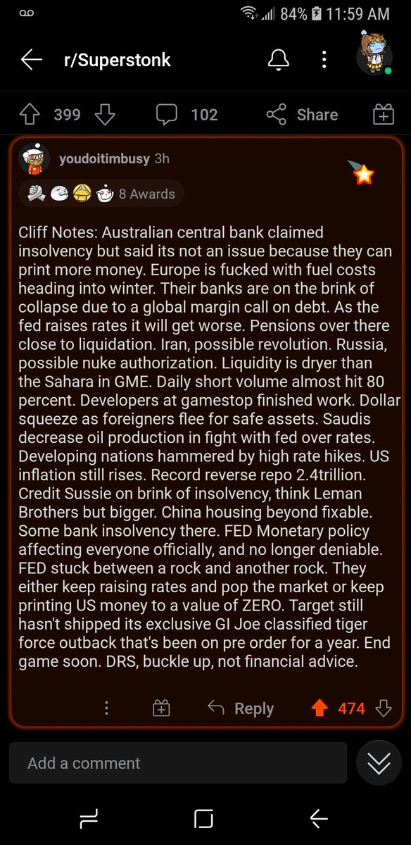 voltairemelkor's tweet photo. #youdoitimbusy #cliffnotes #buckleup #monetarypolicy #opec #oil #oott #gijoe #australia #iranrevolution #russiaswaronukraine #lemanbrothers #globalmargincallondebt #europeisfucked #notfinancialadvice #redditcomments https://t.co/E5oHXgWwcK