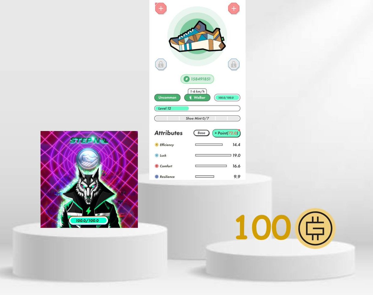 ✨GIVEAWAY ✨
🏆  A 15 SOL uncommon #STEPN CCLL 
🥈An experimental NFT designed by <a href="/ArmandiElaion/">ARmandi 𝕏</a>  
🥉 100 $GMT

1️⃣ Follow @STEPN_Elite 
2️⃣ Like ❤️ and RT♻️ this post
3️⃣ Tag 2 friends 🐺 🐺  &amp; join us on Discord 
⏰ Friday 8pm UTC. All details below.