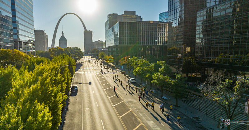StLouisBlues's tweet photo. We had so much fun Saturday at the sixth annual #BlueNote5K, presented by @together_cu! See some of our favorite photos from a beautiful morning at @enterprise_cntr.