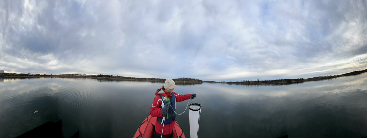 nicole_andreola's tweet photo. Calm waters on Frame Lake for some zooplankton sampling ! https://t.co/eKNLNKTIOK