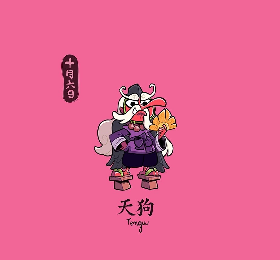 yllya's tweet image. #inktober day 6 &amp;amp; 7 : Tengu &amp;amp; Yuki Onna