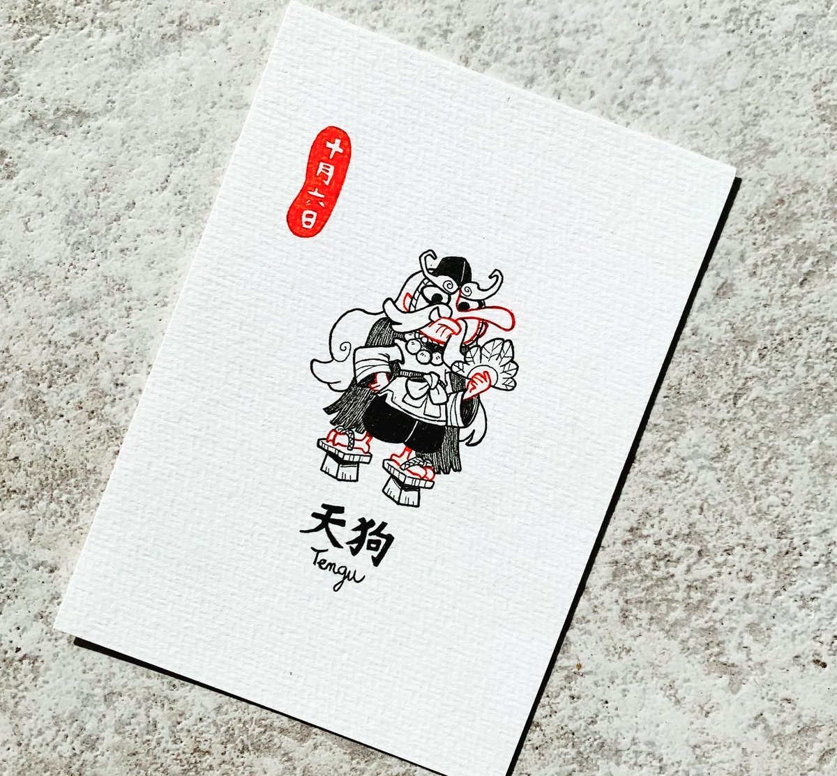 yllya's tweet image. #inktober day 6 &amp;amp; 7 : Tengu &amp;amp; Yuki Onna