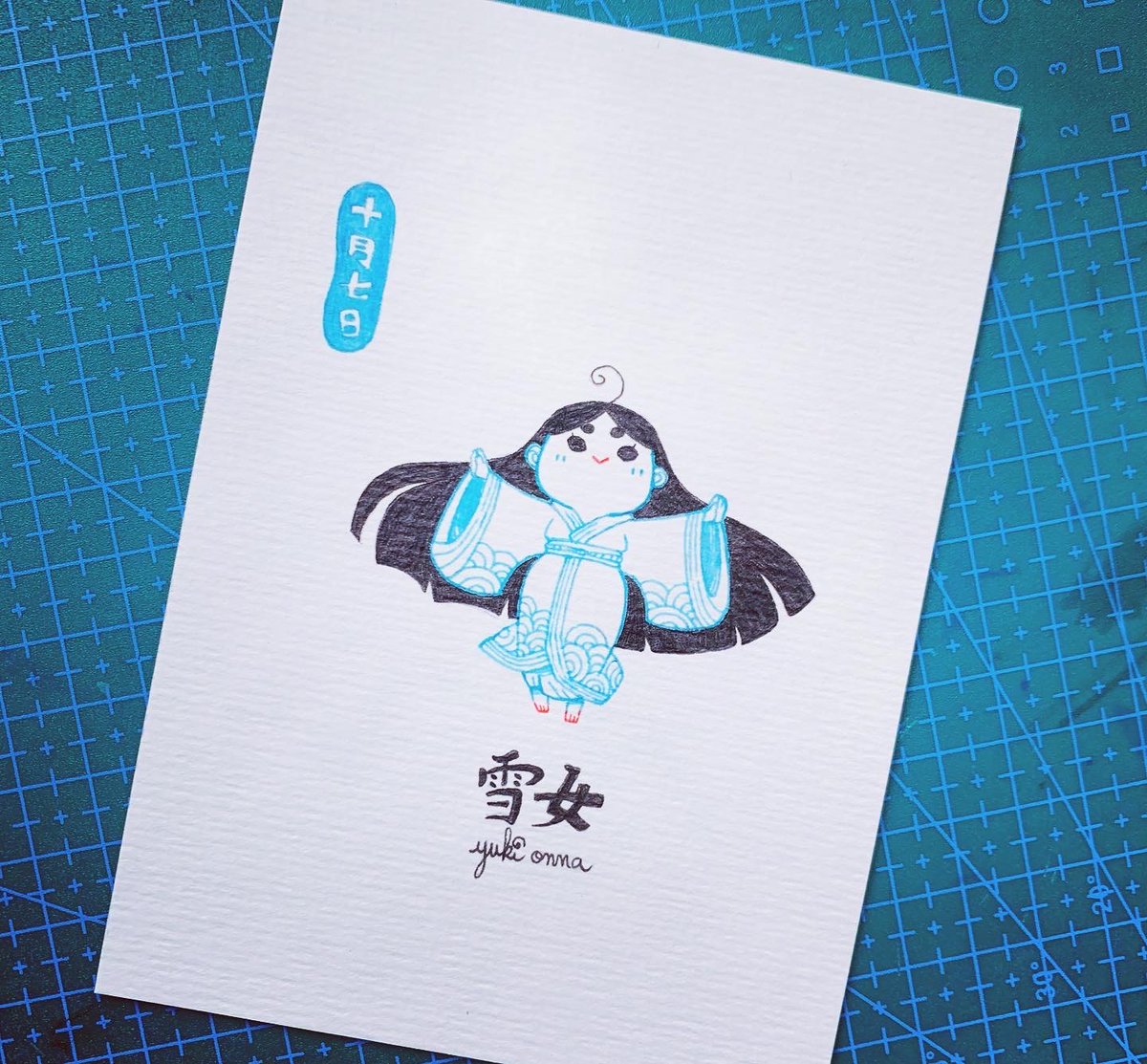 yllya's tweet image. #inktober day 6 &amp;amp; 7 : Tengu &amp;amp; Yuki Onna