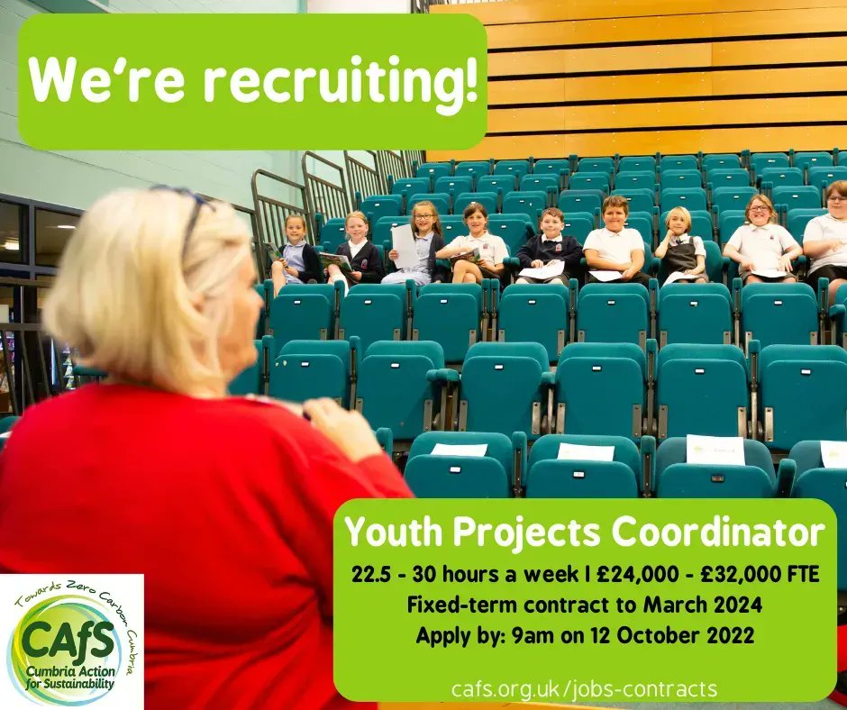 We're looking for a youth projects coordinator! DEADLINE WED 12 OCTOBER
Could you develop our projects that empower local youth to make their voice heard?
#job #opportunity #zerocarboncommunity 
Find out more ✔️ buff.ly/3S0jnru