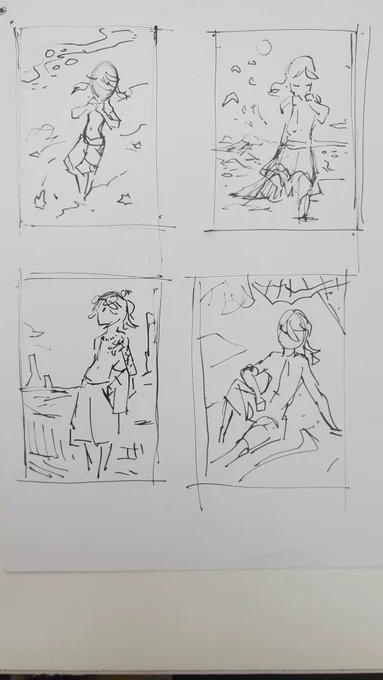 Pretty slow at the booth rn, so doodling some new beach genshin thumbnails :) 