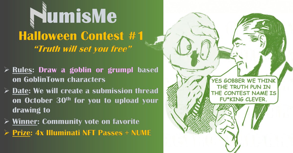 Beostein's tweet photo. @NurSazd76073391 @CryptoEmdarks 3 different contests

Almost 3 $ETH worth of prizes

#goblintown #NumisMe https://t.co/SqlJO1SBZG