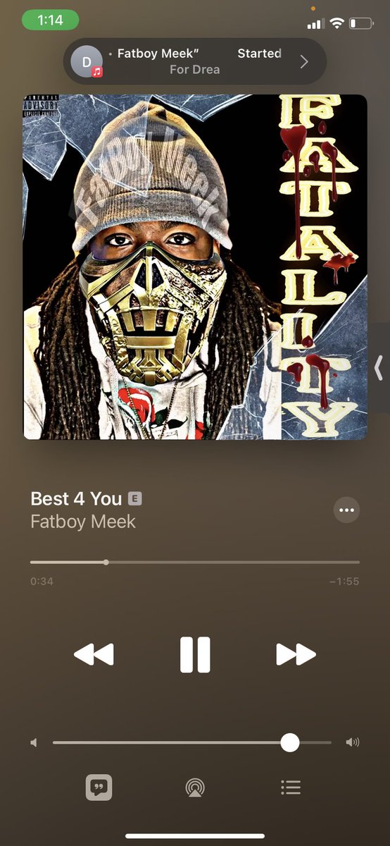 FatboyMeek's tweet photo. Here’s my songs that are streaming on all platforms. Fatboy Meek #Fatality #Best4You #TOD #KingLeo #AppleMusic #YouTube #Spotify #AmazonMusic https://t.co/CrSJtccZdI