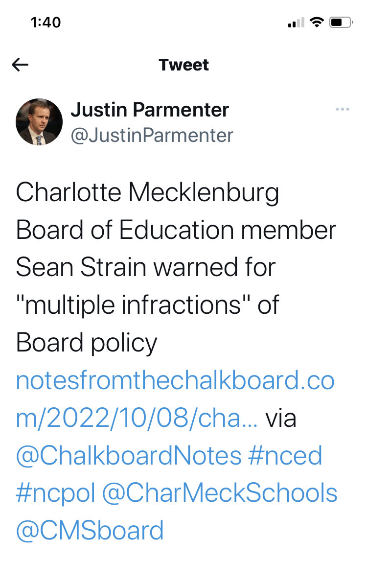 DisenchantedDem's tweet photo. @qc_cin @Strain4BOE When you don’t have results or successes to point to, people like @JustinParmenter and @Sawyer4Schools must resort to mud slinging and empty rhetoric that can’t be substantiated with facts or data. #StatusQuoMustGo https://t.co/tUHl7XgR4E