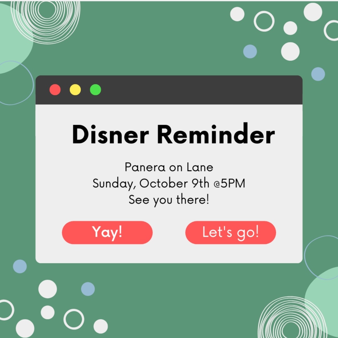 Join us TONIGHT for a Disner!