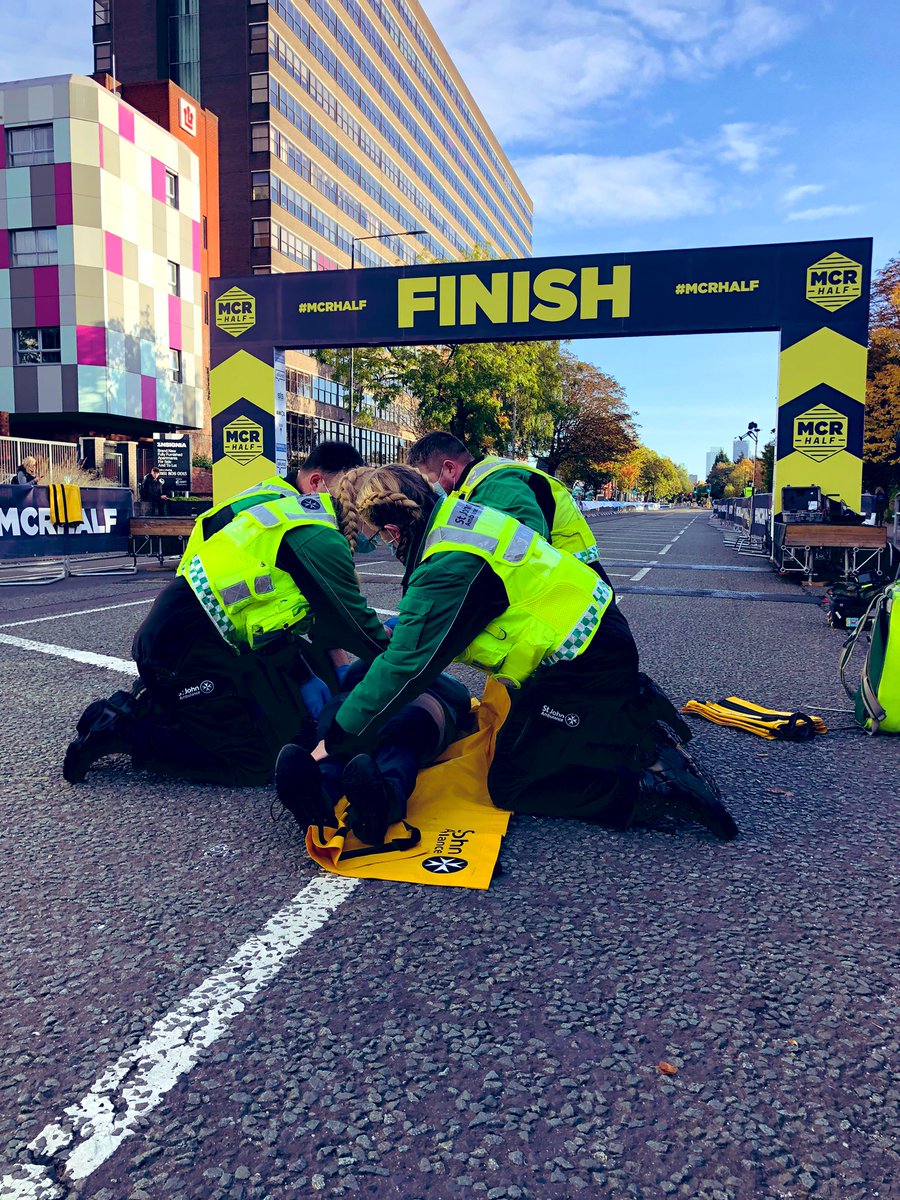 Pleasure working with <a href="/SportsMedics/">SportsMedics LTD</a> at #MCRHalf today. Great team and great atmosphere again at this event making for a very enjoyable day! Looking forward to next year! #MySJADay <a href="/SJANorthMRT/">SJA North MRT</a> <a href="/northeventssja1/">north-events@sja.org.uk</a> <a href="/SJAOperations/">St John Ambulance’s Operations Team</a>