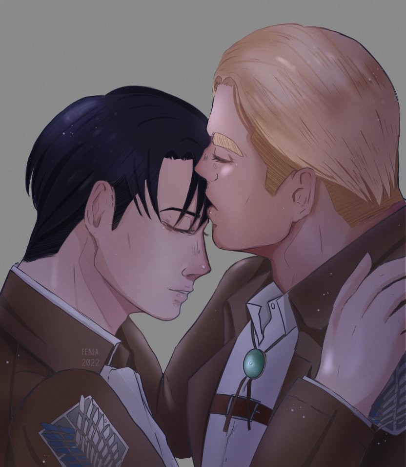 Feiray333's tweet photo. "Feeling safe in your arms" 

Finally finished this (I think I like it better without the background lol) 
#エルリ #eruri #erwinsmith #leviackerman #couple #digitalart #digitalsketch #digitalpainting #erurifanart #attackontitan #attackontitanfanart #illustration #illustrator #art https://t.co/Btb9djMXge
