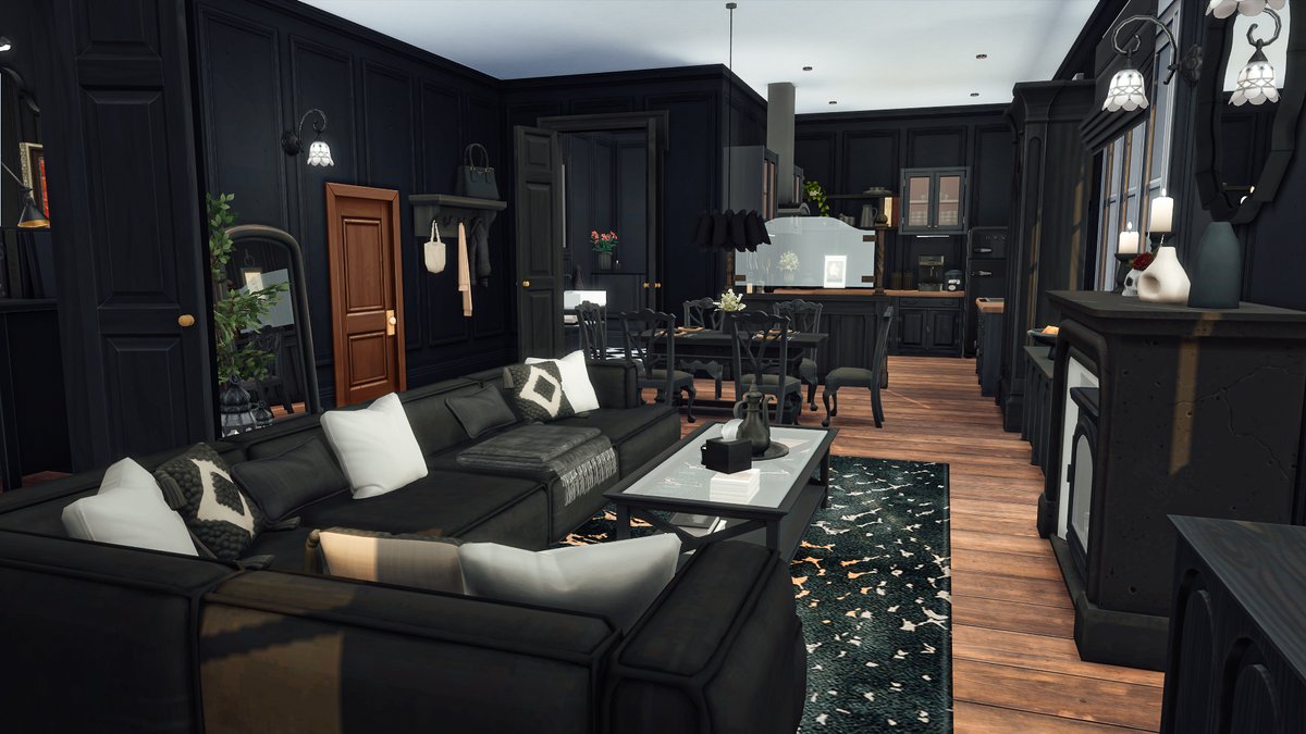 KawaiiFoxita's tweet photo. 18 Culpepper House Renovation (CC)

I've never built with entirely black furniture, so I thought I'd renovate this apartment with a dark, moody theme. 

#TheSims4 #ShowUsYourBuilds @TheSims @EA https://t.co/efLZL2vSeu
