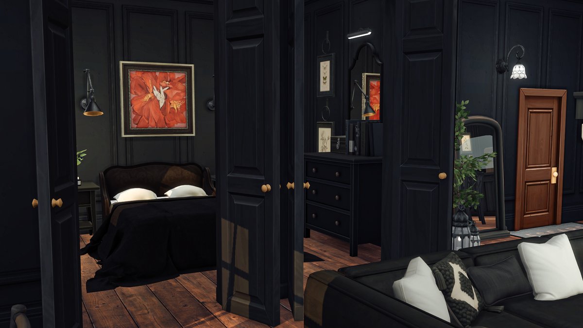 KawaiiFoxita's tweet photo. 18 Culpepper House Renovation (CC)

I've never built with entirely black furniture, so I thought I'd renovate this apartment with a dark, moody theme. 

#TheSims4 #ShowUsYourBuilds @TheSims @EA https://t.co/efLZL2vSeu