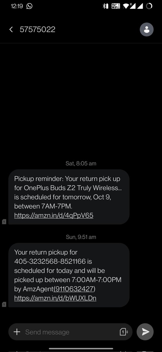 suraj1595's tweet photo. @AmazonHelp The agent has picked up my return but called and told me charging wire is missing,
 But now in my account it says return is cancelled!?! I've lost both my product and money!! https://t.co/eysnPUXAmS