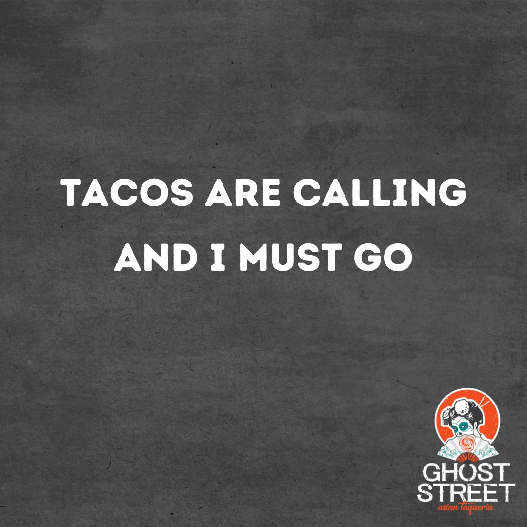 Head straight towards the TACOS on Ghost Street Asian Taqueria's Menu! 😉➡🌮

#GhostStreetTaqueria #GhostStreet #AsianTaqueria #Taqueria #AsianFusion #Tacos