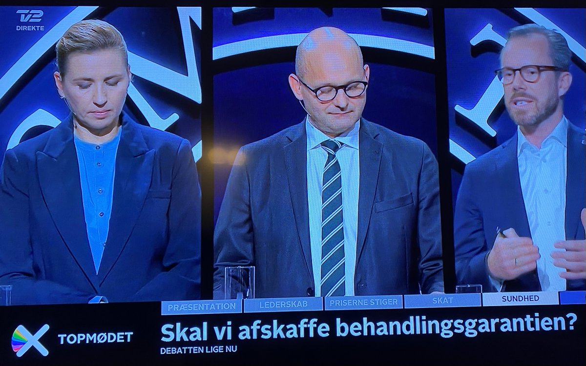 Lægeforeningen (@laegeforeningen) on Twitter photo Behandlingsgarantien debatteres af Mette Frederiksen, @SorenPape og <a href="/JakobEllemann/">Jakob Ellemann-Jensen</a> på <a href="/tv2politik/">TV 2 Politik</a>. Behandlingsgarantien skævvrider og presser et i forvejen presset sundhedsvæsen. Læger skal kunne differentiere og dermed sætte de mest syge patienter først #dkpol #sundpol Behandlingsgarantien debatteres af Mette Frederiksen, @SorenPape og <a href="/JakobEllemann/">Jakob Ellemann-Jensen</a> på <a href="/tv2politik/">TV 2 Politik</a>. Behandlingsgarantien skævvrider og presser et i forvejen presset sundhedsvæsen. Læger skal kunne differentiere og dermed sætte de mest syge patienter først #dkpol #sundpol
