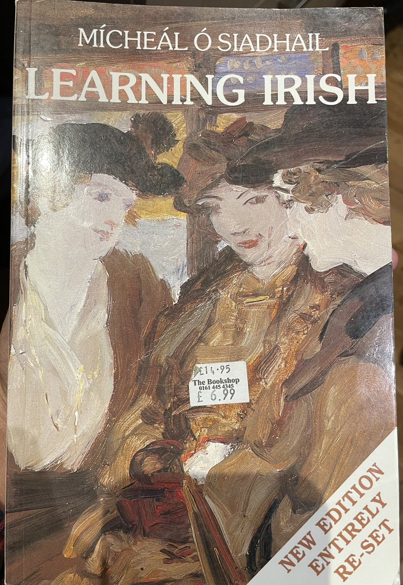 singhuist's tweet photo. @LanguageCrawler Watched this lovely video many years ago. I learnt some Irish whilst I was at Uni. It’s not a language that you would ordinarily choose to learn - not particularly useful - you would learn it for its own sake. This book still sits on my shelf! #irish #Gaelic https://t.co/iFNw3GmIvj