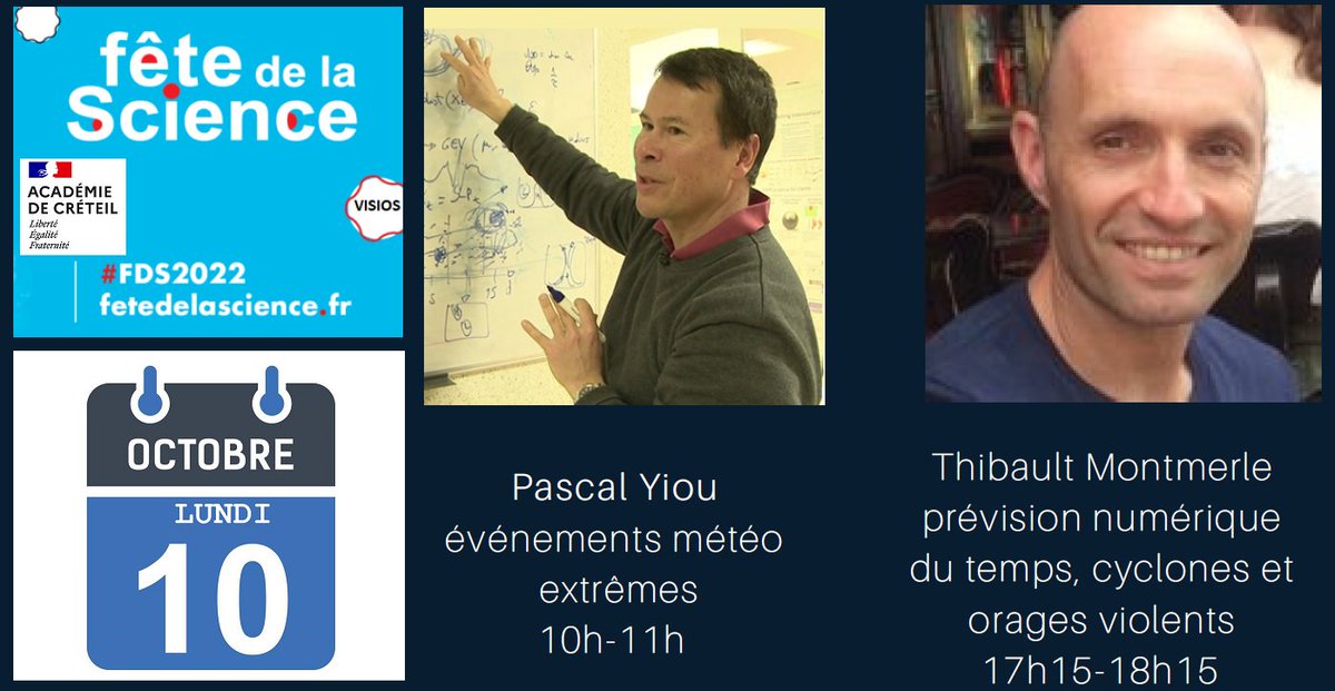 Rappel : lundi 10 Octobre, 2 conférences en visio dont voici les liens :
* 10h-11h : dgxy.link/FDS22_pyiou
* 17h15-18h15: dgxy.link/FDS22_tmontmer…

#FDS2022 #climat
Cc <a href="/eddcreteil/">Edd Créteil</a> <a href="/SVTdeCreteil/">SVT Créteil</a> @edd_versailles <a href="/Academie_Paris/">Académie de Paris</a> <a href="/MathsPC_Creteil/">Maths & Physique-Chimie - AcCréteil</a> <a href="/pc_creteil/">Physique-Chimie dans l'académie de Créteil</a> <a href="/mathscreteil/">MathsCréteil</a>