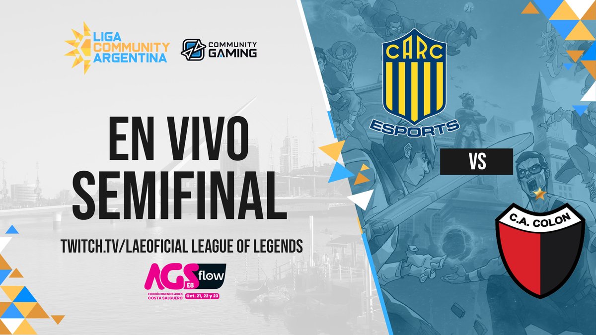 Liga Argentina de Clubes (@ligaargesports) on Twitter photo 🔴EN VIVO🔴
¡#LCA está en <a href="/TecnopolisArg/">Tecnópolis Argentina</a>! Hoy conocemos a nuestro segundo finalista😏
<a href="/CARCeSports/">Rosario Central esports</a>🆚<a href="/ColonEsports/">C.A. Colón Esports</a>
🎙 <a href="/Arrow_Box/">Mauro Arrow Molina Blanco</a> & @OnarrGG
👤<a href="/DanaPark_exe/">ISG Dana Park</a>
¡Te esperamos en el stream! 👇
🎥twitch.tv/laeoficial 🇦🇷 🔴EN VIVO🔴
¡#LCA está en <a href="/TecnopolisArg/">Tecnópolis Argentina</a>! Hoy conocemos a nuestro segundo finalista😏
<a href="/CARCeSports/">Rosario Central esports</a>🆚<a href="/ColonEsports/">C.A. Colón Esports</a>
🎙 <a href="/Arrow_Box/">Mauro Arrow Molina Blanco</a> & @OnarrGG
👤<a href="/DanaPark_exe/">ISG Dana Park</a>
¡Te esperamos en el stream! 👇
🎥twitch.tv/laeoficial 🇦🇷
