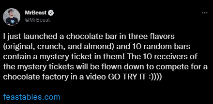 Mr. Beast launches chocolate bars: how to win tons of prizes