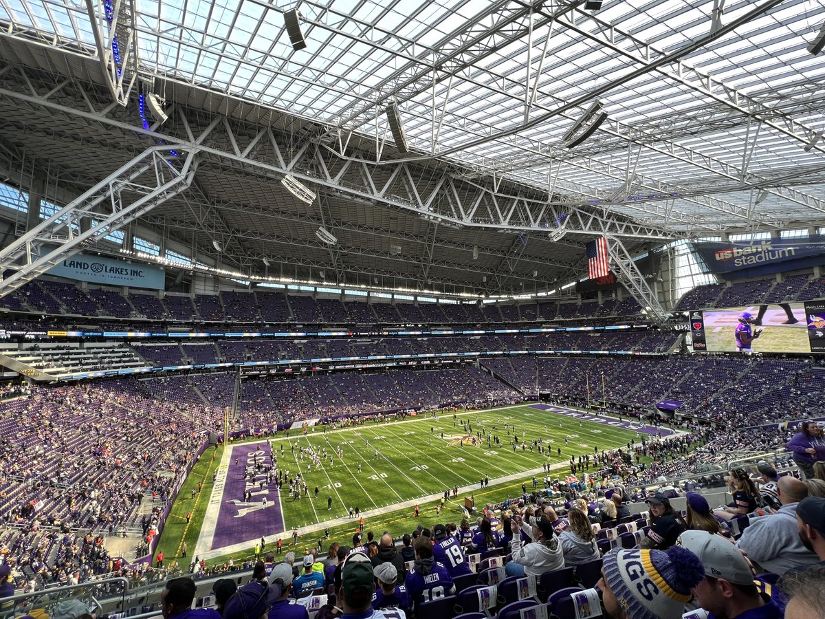 Fun day at the Vikings game! #Skol #Vikings