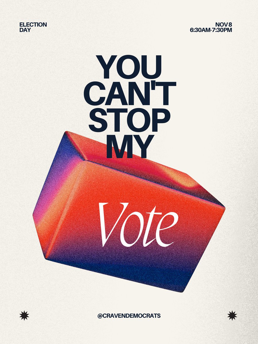 CravenDemocrats's tweet photo. You Have the Right to Vote. If You Have Any Problems Voting:
Call the nonpartisan Election Protection hotline at 866-OUR-VOTE (1-866-687-8683)
#everyvotecounts #vote https://t.co/T4SqICreu9